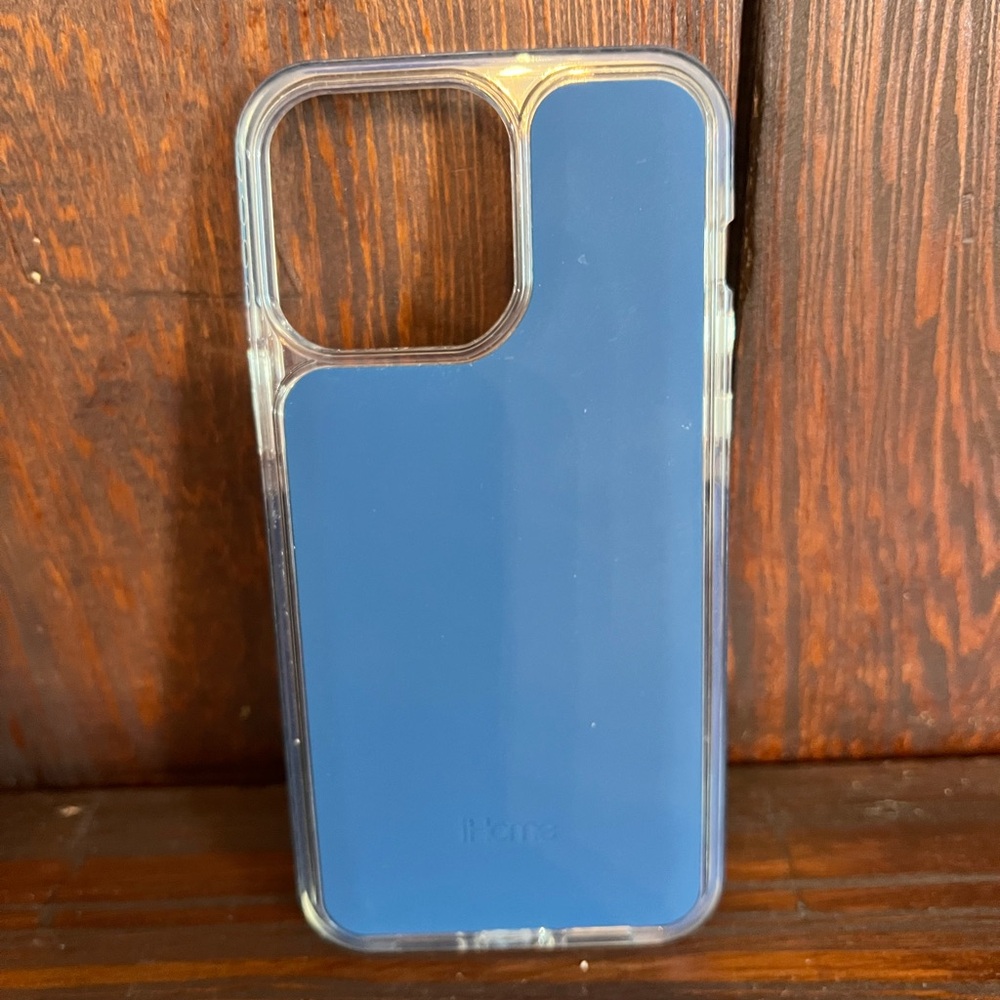 iPhone 14 Pro Max Clear and Navy Blue Case